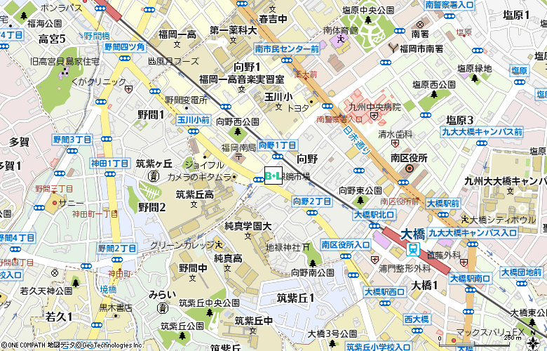 眼鏡市場福岡大橋(00256)付近の地図